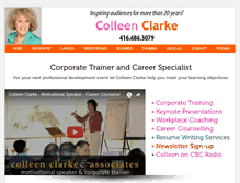 Tablet Screenshot of colleenclarke.com